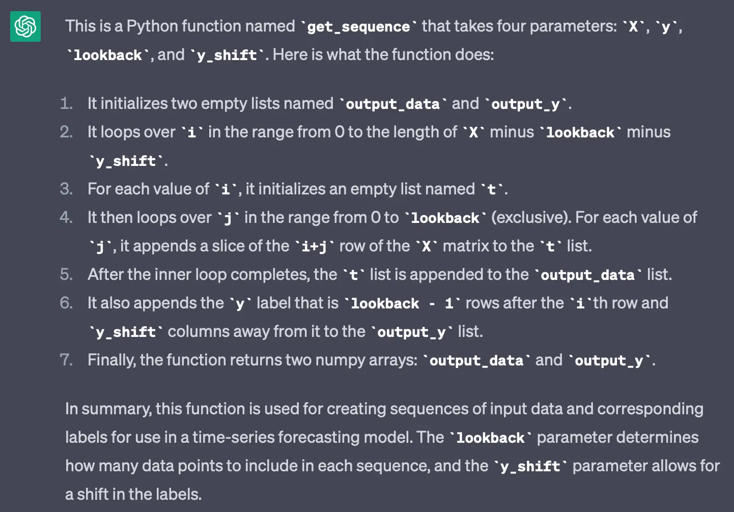 Explanation of the get_sequence() function (Image by authors)