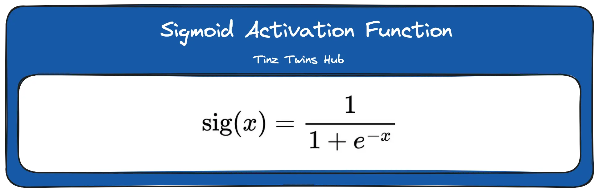 Sigmoid activation function (Image by authors)