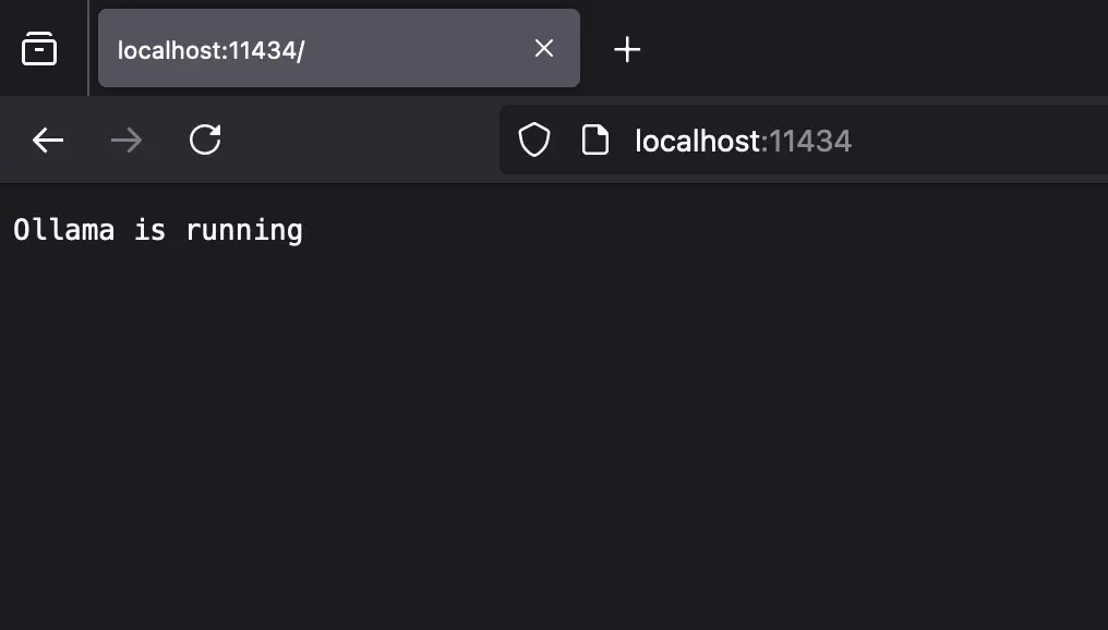 Screenshot: Is Ollama running?
